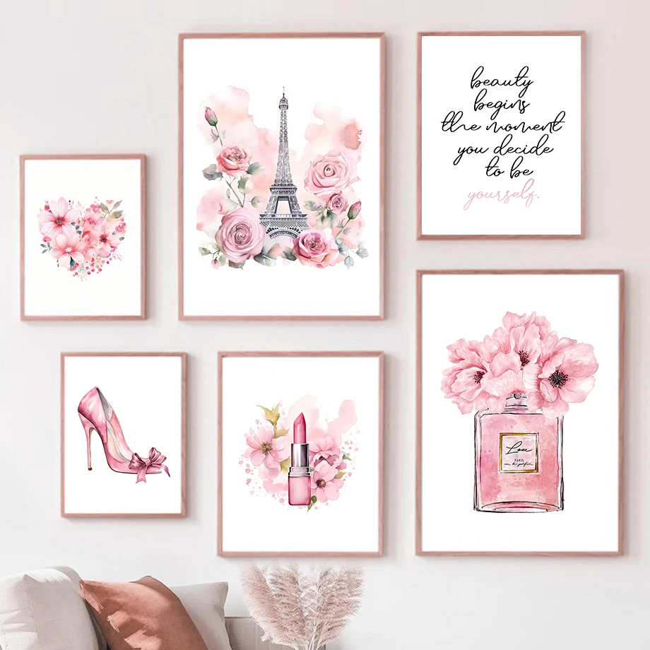 Room Spray Bottle - Plakat Artystyczny Moda Paryż Różowa Wieża